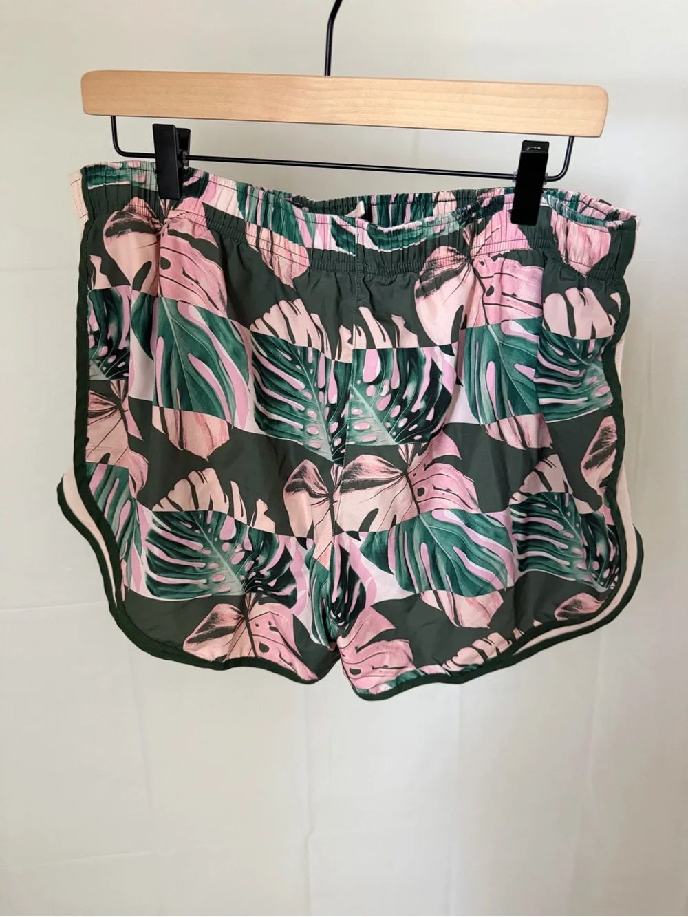 Nike Tropical Print Athletic Shorts - Pink & Green